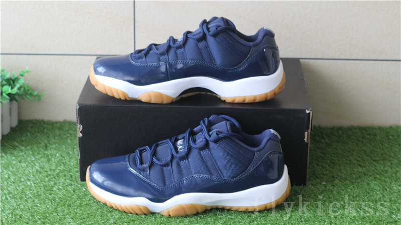 Authentic Air Jordan 11 Low Navy Gum